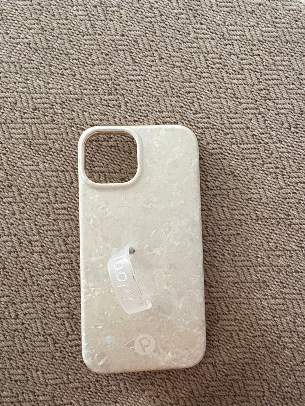 Loopy Case Pearlescent Cream White Phone Case
